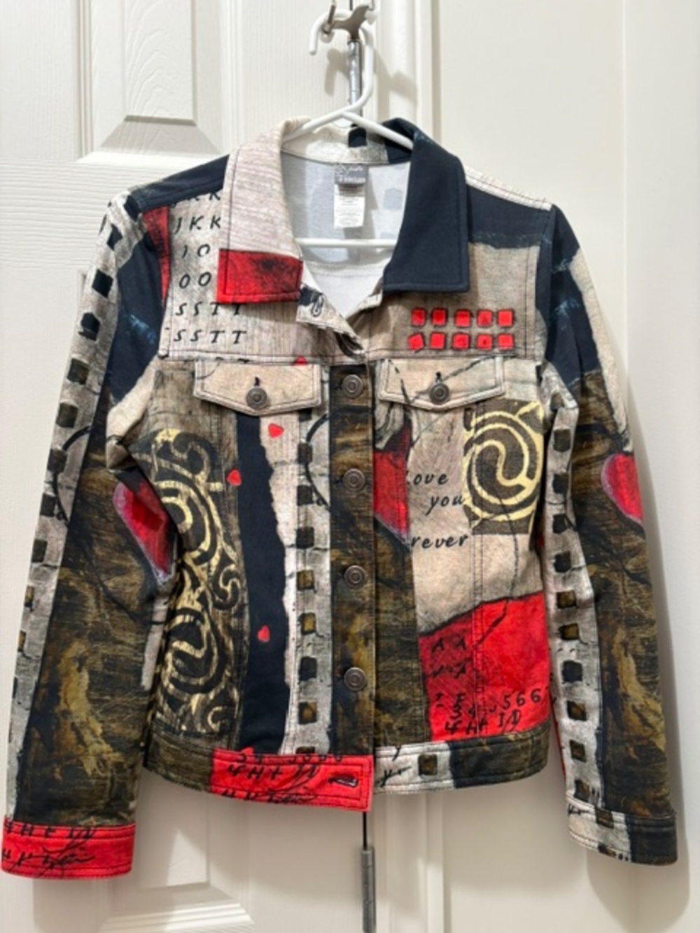 Simply Art by Dolcezza Women's sz S jacket multicolour long sleeves